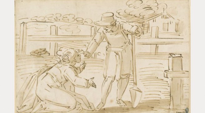 Luca Cambiaso, Ontmoeting tussen Maria Magdalena en de hovenier, Fitzwilliam Museum, Cambridge